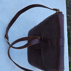 Elegant Dark Brown Leather Handbag